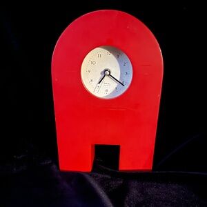 Michael Graves Red Wood Table Alarm Clock
